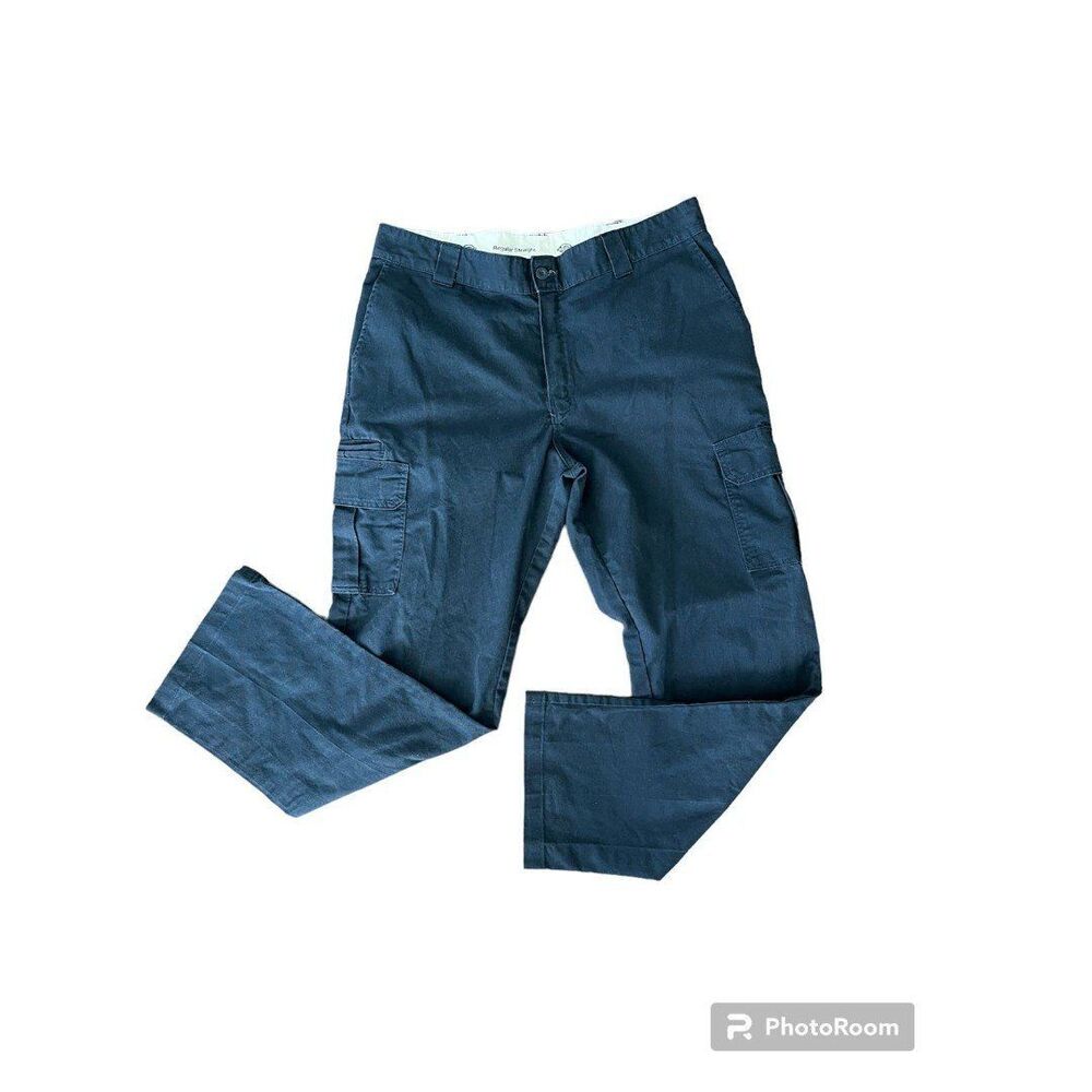 Dickies Men's Flex Regular Fit Work Cargo Pants Dark Navy 38x34